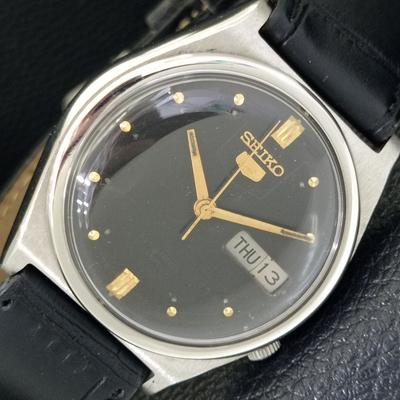 5 АВТОМАТИЧЕСКИХ 7019A ЯПОНИЯ МУЖСКИЕ ВИНТАЖНЫЕ ОРИГИНАЛЬНЫЕ ЧАСЫ С ЦИФЕРБЛАТОМ a702370-5