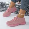 Fashion Women Mesh Breathable Casual Sneakers Lace-up Vulcanized Shoes Ladies Platform Sneakers Female Shoes Plus Size Zapatos De Mujer
