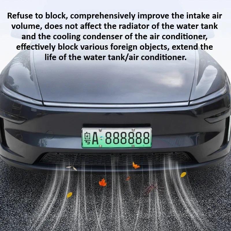 For Tesla Model Y Juniper 2025 Front Grill Guard Grille Inserts Mesh Air Inlet Vent Cover Bumper Grid Filter Car Accessories ABS