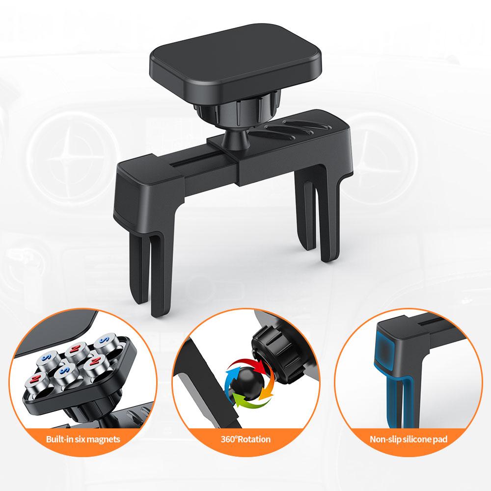 Xiaomi Universal Magnetic Car Round Air Vent Clip Cellphone Stand With 6Magnets for Mercedes Benz Round Air Outlet Car Phone Holder