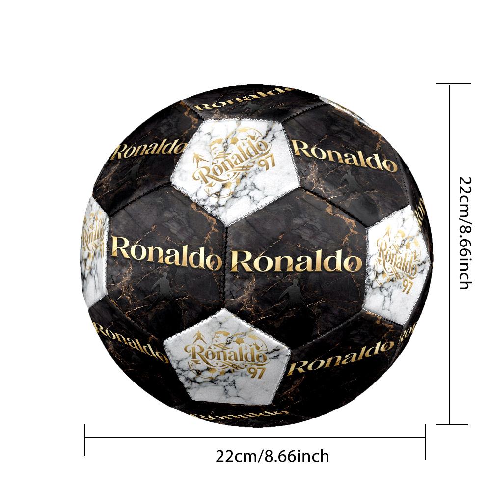Ronaldo's Legendary Journey Soccer Ball Size 5 Football Machine Sewn Indoor/Outdoor Training and Matches perfect gift for sports enthusiasts