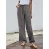 Летние женские повседневные однотонные брюки из хлопка и льна, свободные женские брюки большого размера, дышащие, универсальные, модные, уличные