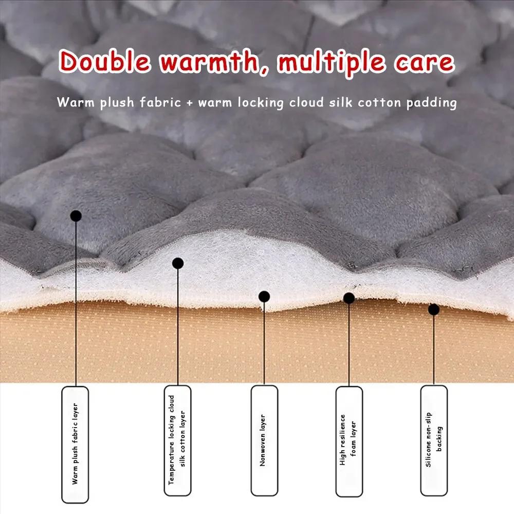 Зимний теплый чехол на сиденье внедорожника - Универсальная подушка, Дышащий протекторный коврик для передних и задних сидений, Автомобильные аксессуары для интерьера