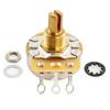 CTS 450G Potentiometer, 250K, A-Curve, Metric, Brass, Short Split Shaft, 1/4" 10% for Electric Guitar/Bass