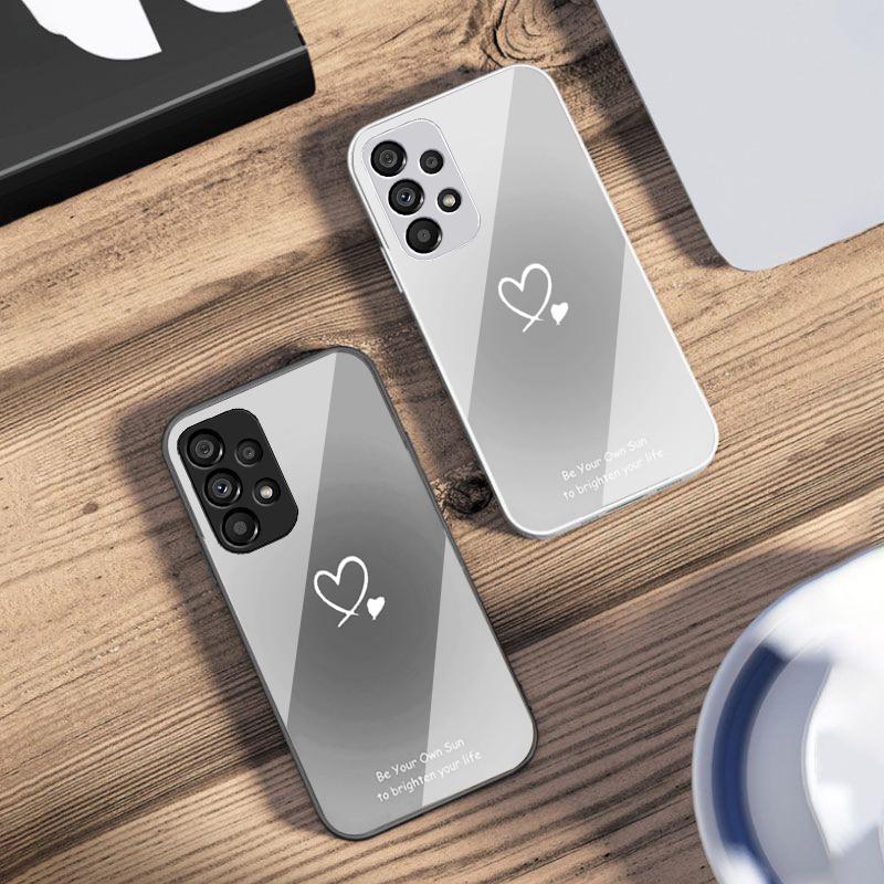 Градиентный чехол для телефона в форме сердца для Samsung S25 S25 Edge S25Ultra S8 9 S10 20 U ltra S21 Pro S22 Plus S23 FE S24 Ultra из стекла