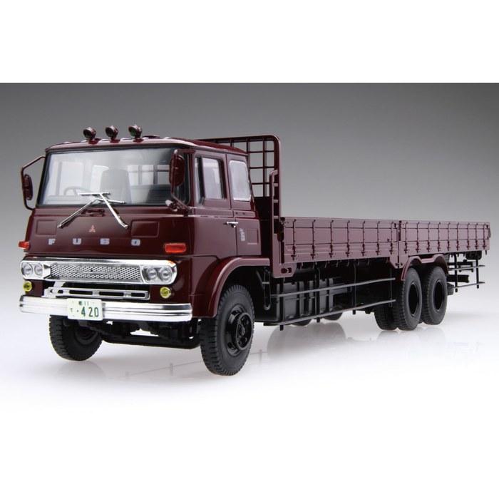 Aoshima The Truck No. 01 1/32 Mitsubishi Fuso T951 Late Model Flatbed Plastic Model Kit Approximately 383mm