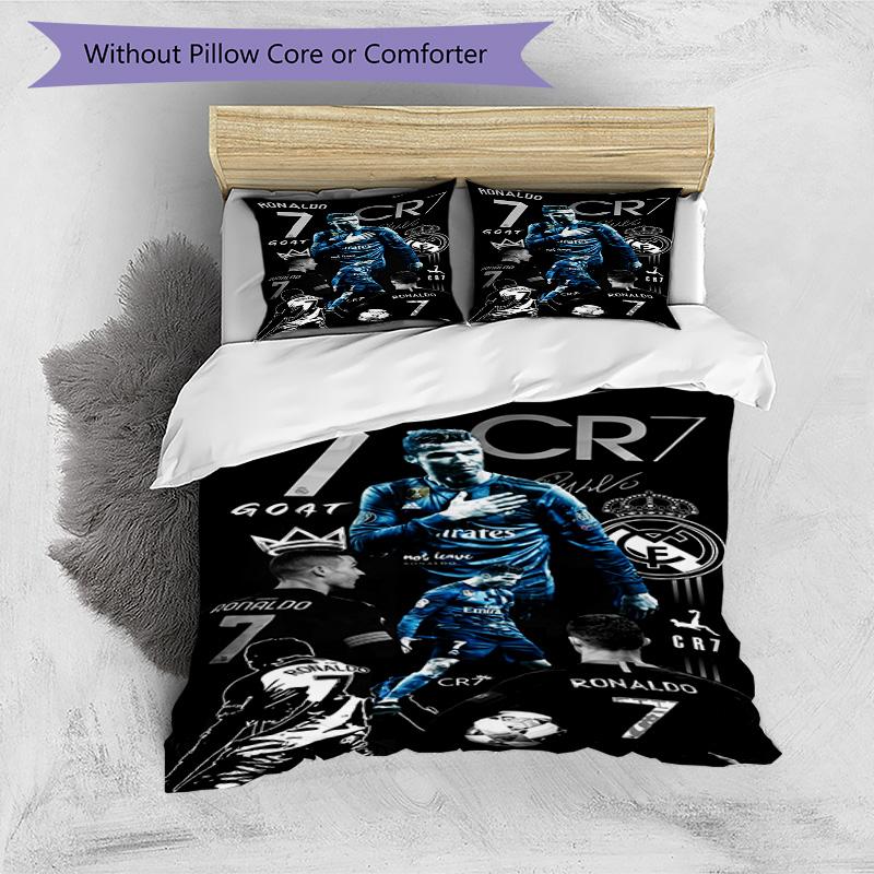 Ronaldo's Portugal Jersey Bedding Set, Breathable Duvet Cover with Pillowcases, Soft Bed Linen for Bedroom Home Decoration, Perfect Festival Birthday 