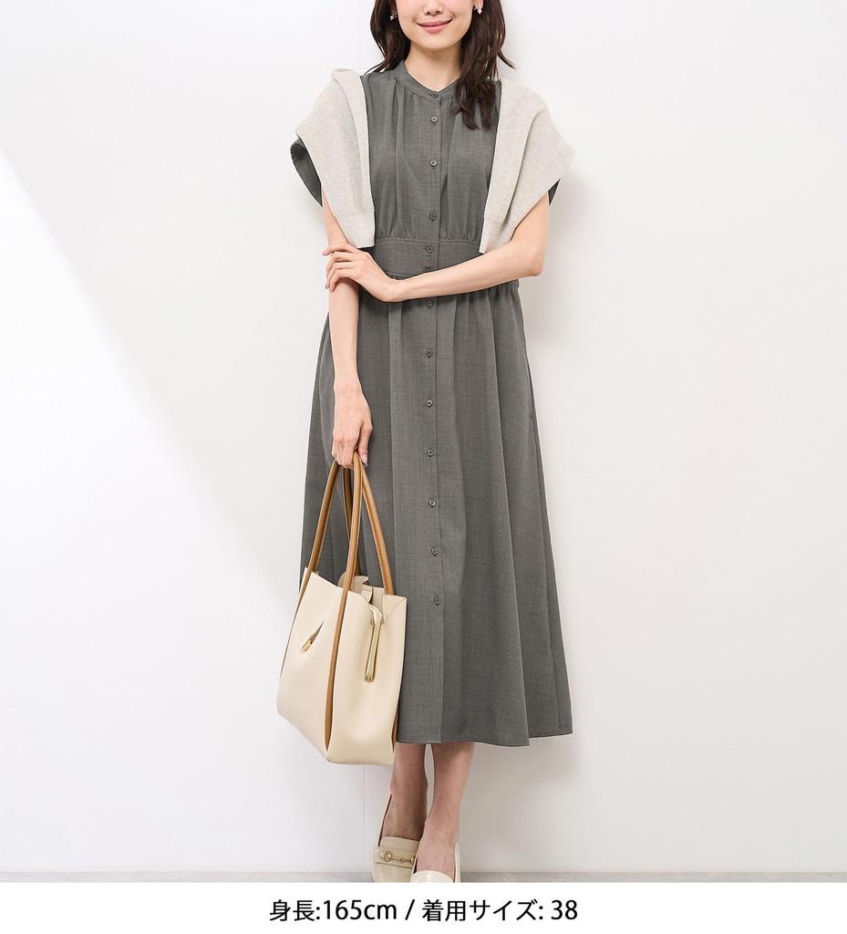 ROPE PICNIC Французское платье с рукавами долман, угольное, женское, GDE15110, (06)