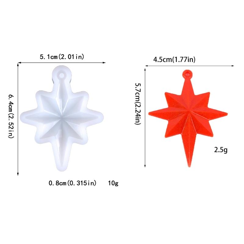 North Star Shape Silicone Mold Decorative Pendant Mold Handmade Epoxy Silicone Mold Epoxy Resin Molds Making Crafts