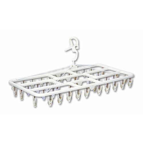 Nishida Square Hanger, Pla 42 Quattro Premium, with 42 Clothespins, Ivory, 212159