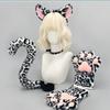 Leopard Print Cat Cosplay Props Furry Role Play Props Cute Cat Ears Headband  Theme Party