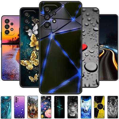 Чехол для Samsung A73 5G A53 A33 Черный с рисунком животных Чехлы для Samsung Galaxy A33 5G Чехол A73 2022 Силиконовый задний бампер