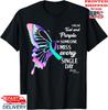 I Wear Teal & Purple Suicide Prevention Awareness Butterfly T-Shirt, Unisex Tee Unisex T-Shirt
