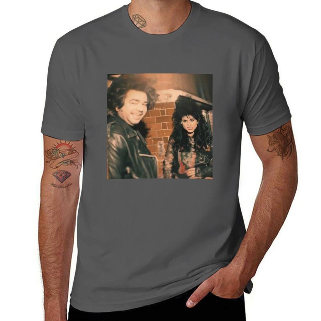 Laszlo And Nadja In The 80s Classic Tshirt Fashion Print Casual Short Sleeve