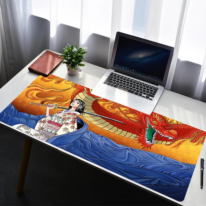 Mouse Pad Laptop Rubber Extended Desktop Mat Computer Gamer HD Mousepad PC Gaming Accessories One Piece Nico Robin Keyboard Pad