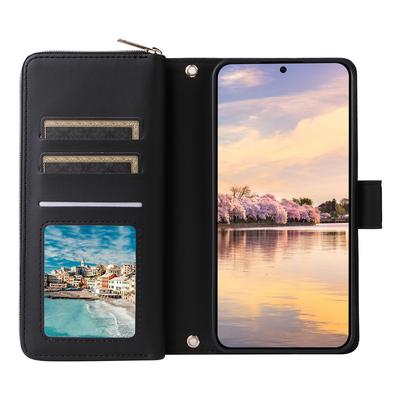 R20 Чехол-книжка для Samsung Galaxy A55 5G с молнией, кошельком и подставкой, кожаный чехол для телефона