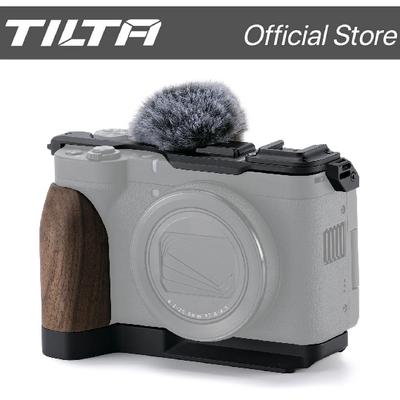 TILTA Винтажная клетка для камеры для Canon PowerShot V1 Базовый комплект - Черный Ветрозащита для микрофона Верхняя пластина Крепежная пластина с деревянной