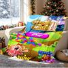 Candy Crush Saga Pattern Blanket for Home Decoration, Bed, Sofa, Car Travel, Camping, Suitable for All Seasons, Birthday Christmas Gift