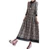 Long Dress for Botanical Pattern Shirt High Hem Long Beautiful Drawstring Floral Pattern Small Floral for Small Fashionable Shirt Rich Chiffon Looks