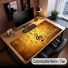 Music General Theme Custom Mouse Pad Personalized With Name Text Customized Desk Mat For Office Home Decor