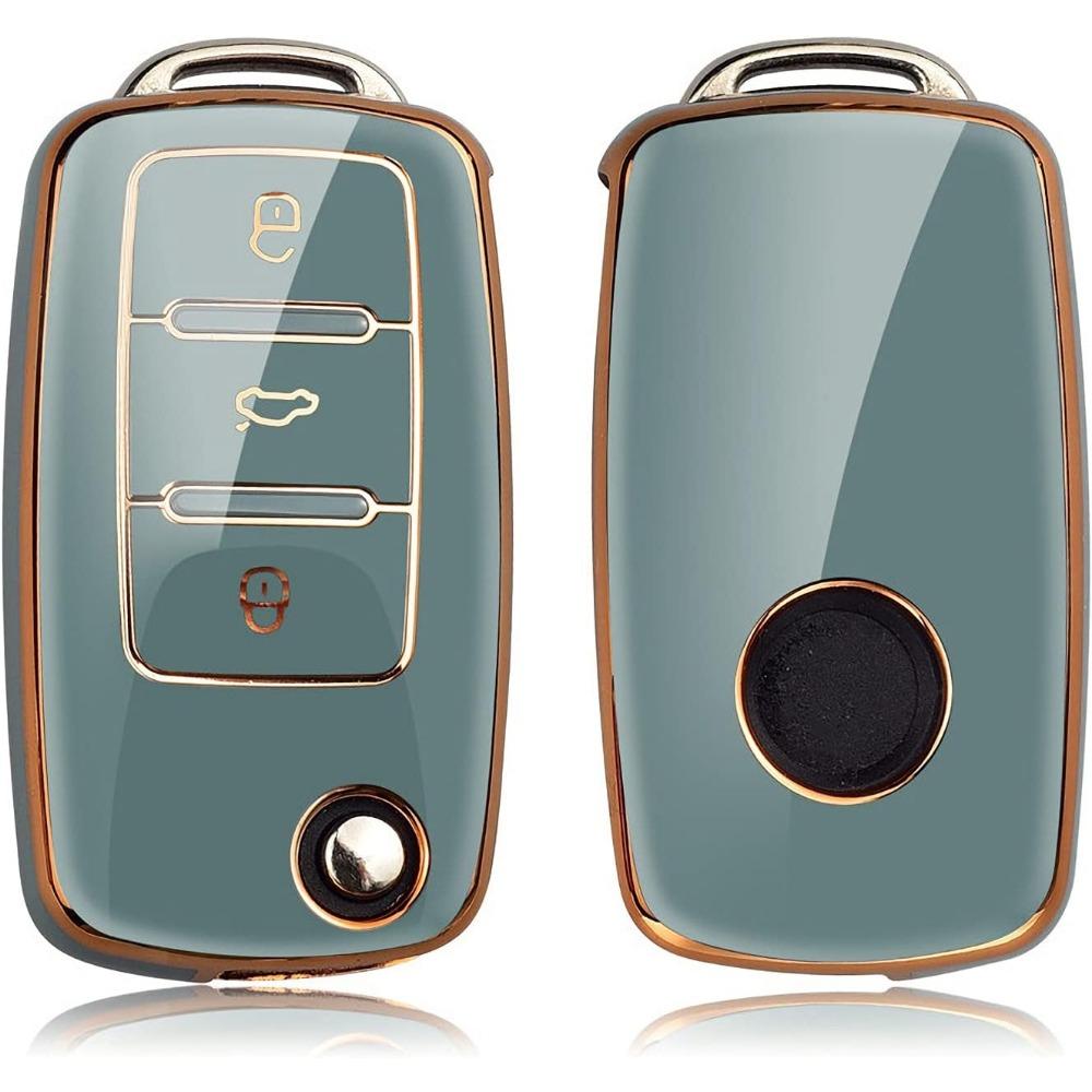 Чехол для брелока Volkswagen, высококачественный мягкий TPU защитный чехол для брелока на 360 градусов Volkswagen Jetta Golf Polo MK6 Passat Tiguan брелок