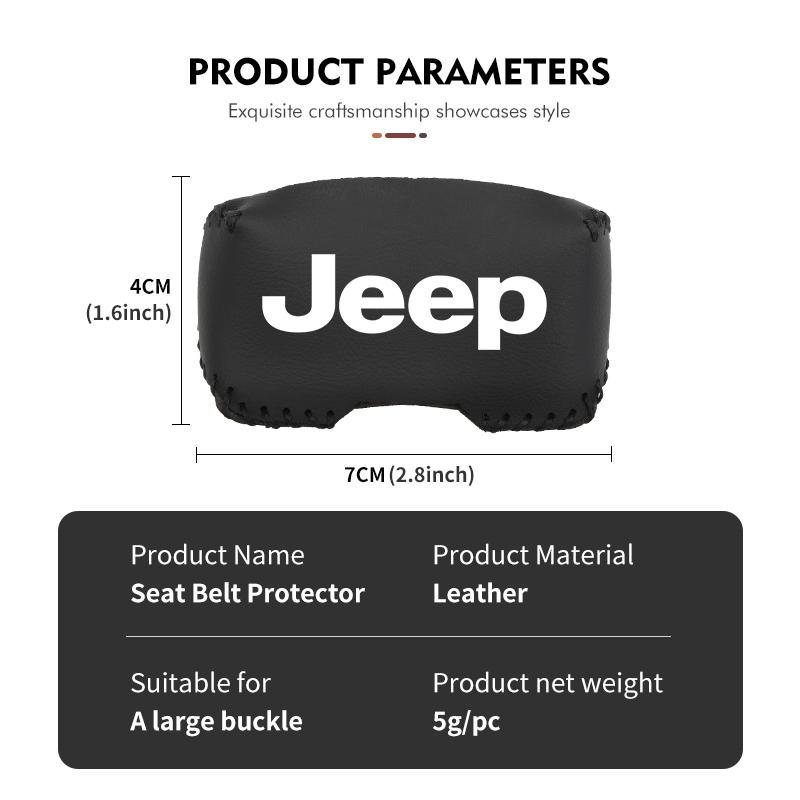 AIB3 Для автомобиля Jeep Застежка ремня безопасности Заглушка Клипса для ремня безопасности автомобиля из кожи Защитные чехлы Cherokee Patriot Liberty Wrangler JK JL