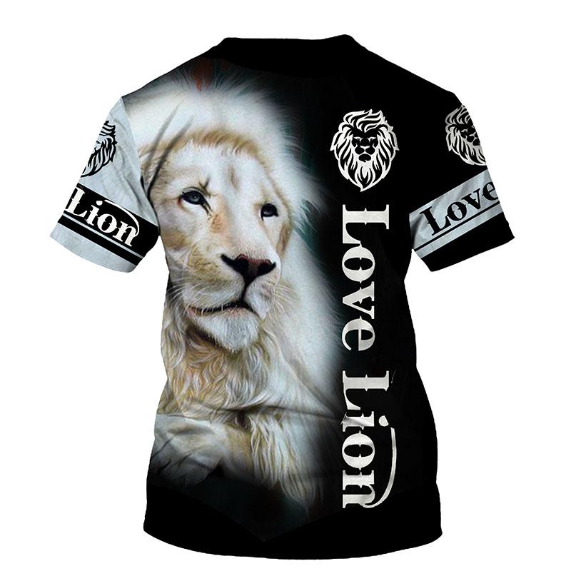 Lion King Printed Men's T-shirt 3d Printed Summer New Crew Neck Short Sleeve T-shirt Top Trend Style Men's Clothing Fashion Casual T-shirt
