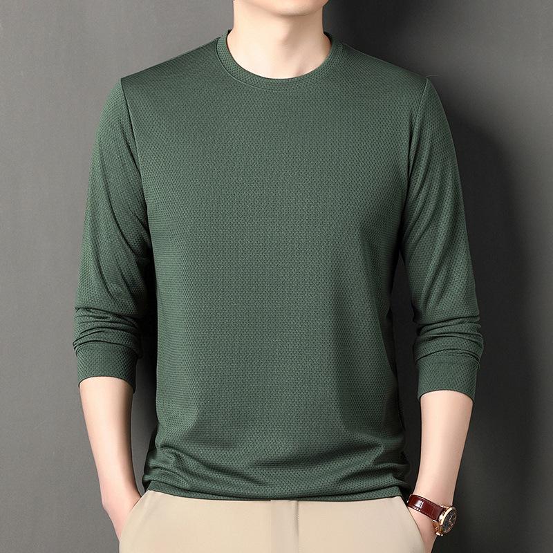 Мужская футболка высокого качества из полиэстера с принтом, подростковые топы, рубашка с круглым вырезом, модная новинка с длинным рукавом