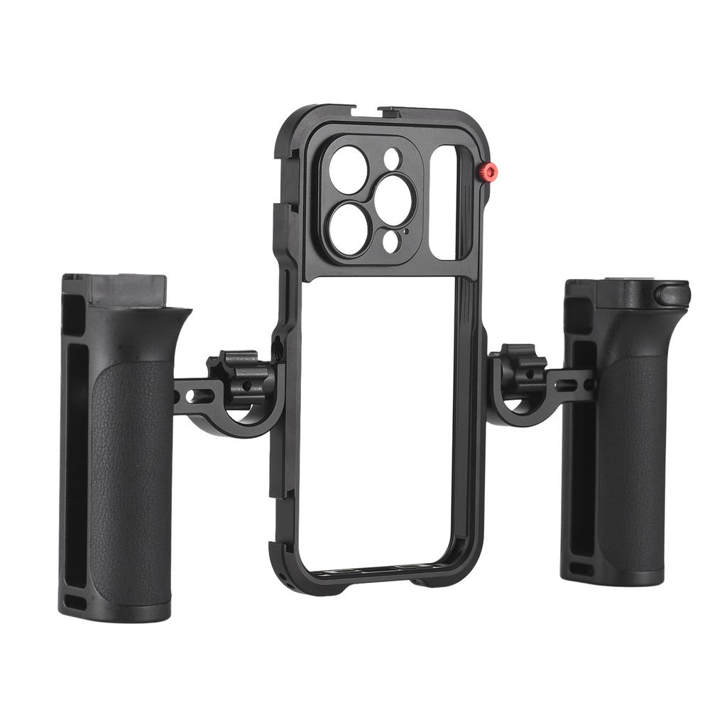 Portable Phone Cage with Dual Handles Mobile Phone Video Rig Handheld Smartphone Stabilizer Several Cold Shoe Mounts