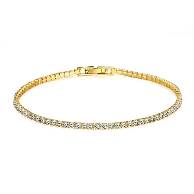 Solid Pure Silver 15/16/17/18/19/20/21 Cm Tennis Bracelet Pave 3 Mm Round Black Jet Zircon Elegant Real 925 Jewelry for Women