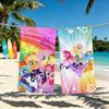 Мультяшное Полотенце M-My L-Little P-Pony для Кемпинга на Открытом Воздухе Пляжное Полотенце Супер Впитывающее Быстросохнущее Летнее Полотенце