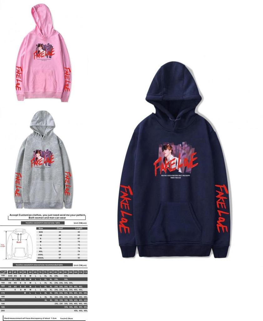Kpop Bts Fake Love Bangtan Boys Womens Oversized Sweatshirt Hoodie With Stylish Design