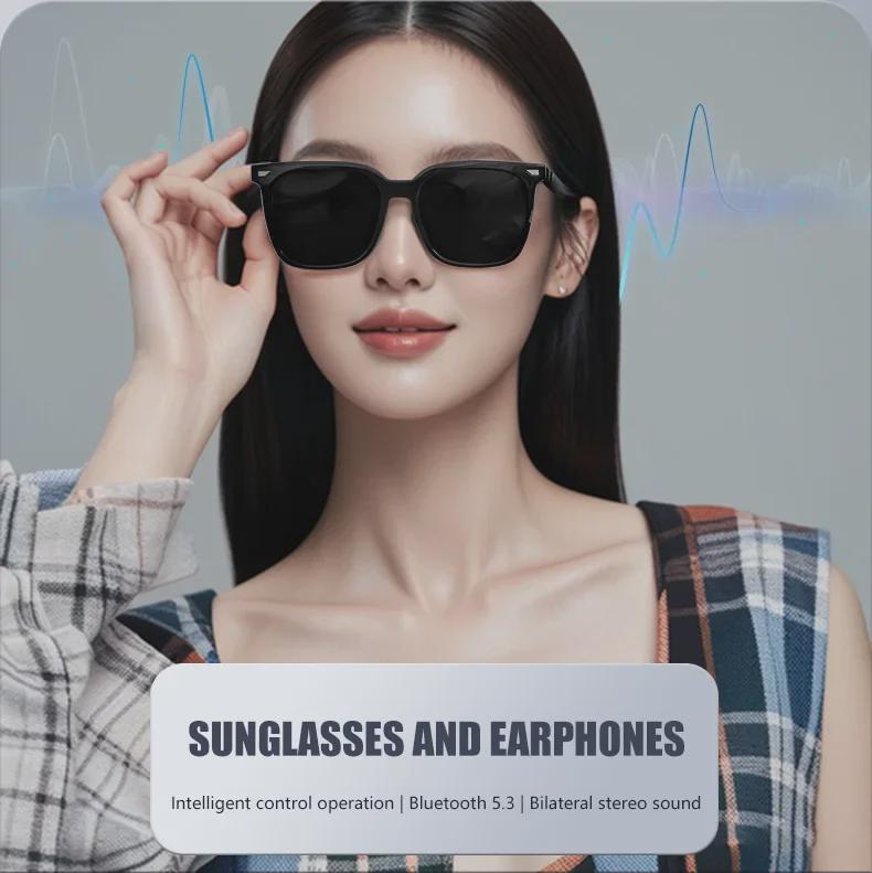 Умные очки Bluetooth GS01: Защищенные от УФ-лучей, поляризационные очки для музыки, звонков, вождения и навигации
