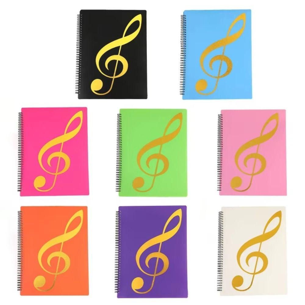 40 Pages Music Binder Spiral-Bound Document Folder Document Holder Sheet Music Folder Student