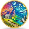 Imasoner Starry Sky Sobriety Coin with Serenity Prayer, Foothill & Starry Sky AA Sobriety Chip for Women Men, Sobriety Gifts of Alcoholics Anonymous,