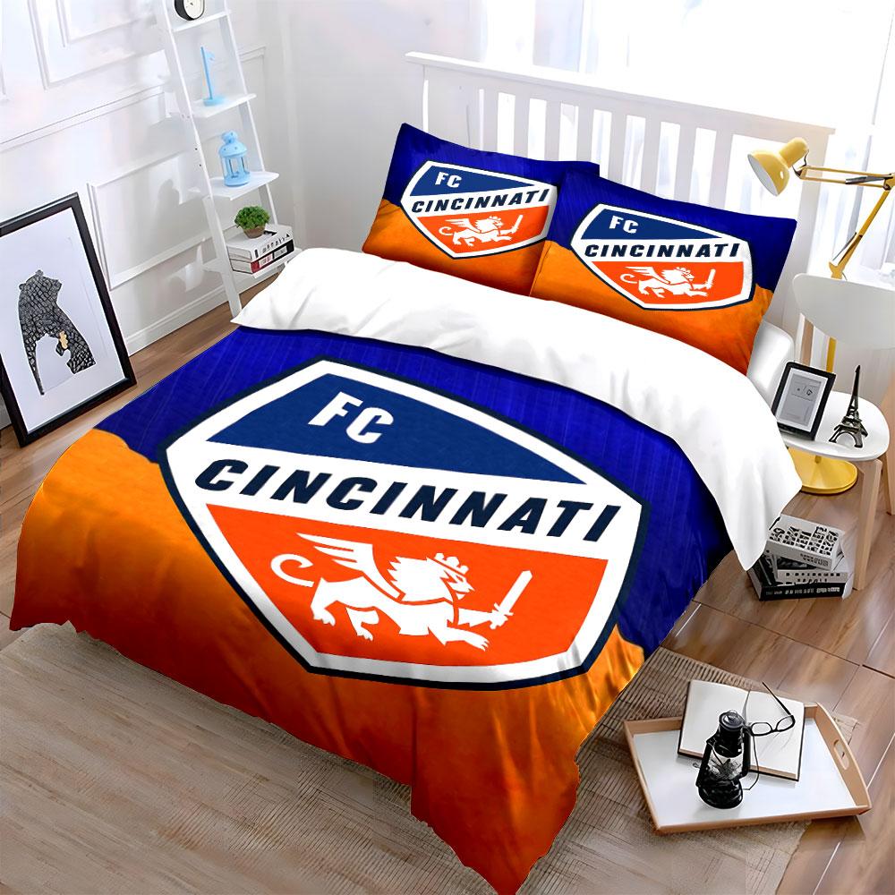 FC Cincinnati Logo Bedding Set Bedding Duvet Cover Set Duvet Cover Pillowcases (1 * Duvet Cover 2 * Pillowcases, without duvet insert)