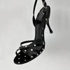 Fashion 2025 New Polka Dot Black and White Sandals Women's High Heels Go Out Light Sexy