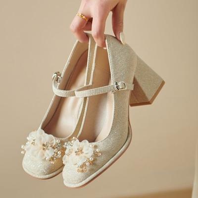 Весна/лето для подружек невесты, французские синглы Мэри Джейн, стразы, банты, туфли на каблуке, каблуки, женские пайетки