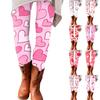 Women's Pants Valentine's Day Prints Stretchy Soft Bottoms Casual Home Sleeping Pants