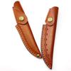 Fixed Blade Knife Scabbard Embossed Cowhide Cover Leather Sheath Camping Knife Case Hunting Holsters with Belt Buckle