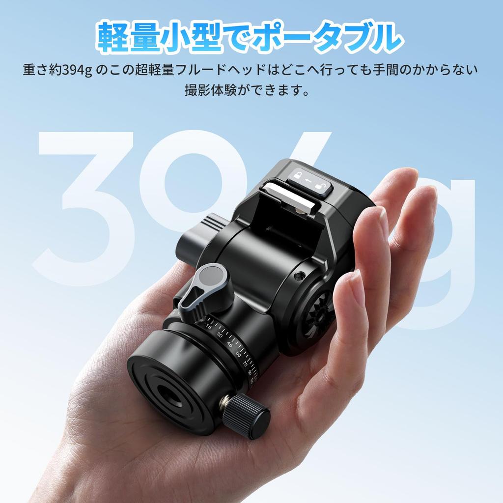 Ulanzi II Video Tripod Head with Uka Quick Compatible with F38 Fluid Pitch and and 4kg Load Leveling Angle Aluminum Alloy Detachable 38mm Compatible