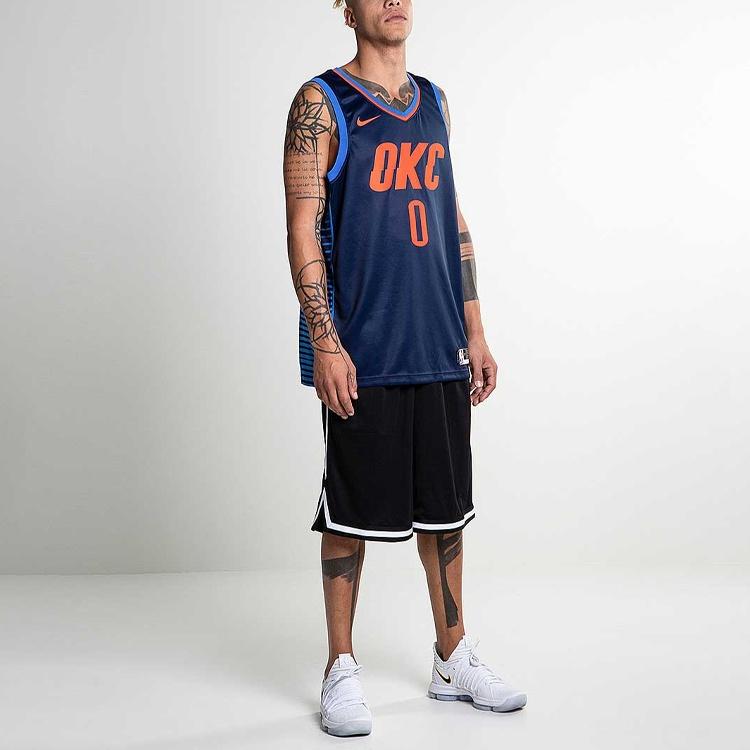 Nike Russell Westbrook Statement Edition Swingman Jersey SW 'Dark Blue' Men's 877216-419