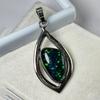 31 Ct Natural Fire Opal Fancy Shape Pendant 925 Sterling Silver