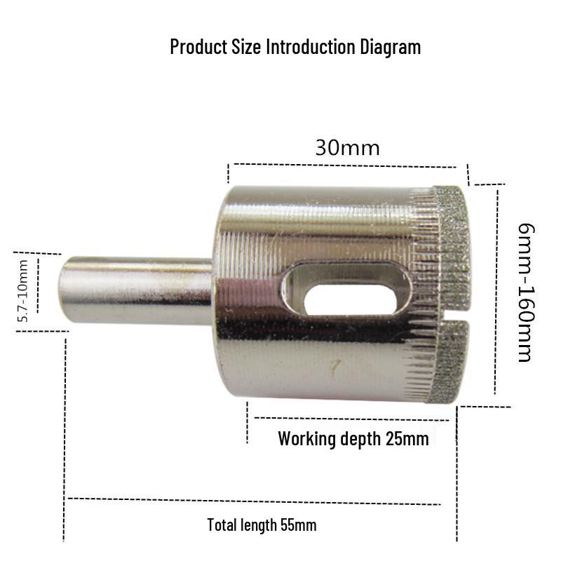 6mm-160mm Hole Opener for Glass, Ceramic, Marble, and Tile