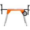 Miter Saw Stand with Tabletop and Wheels 330lbs Load Capacity Adjustable