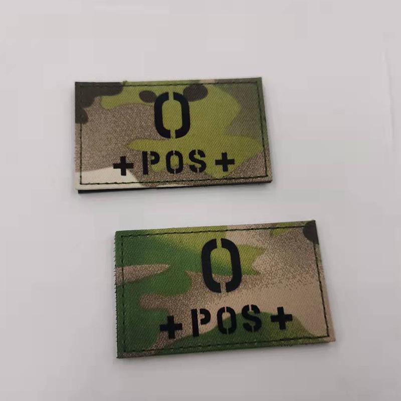 Tactical Blood Type Patch - Laser Cut Camouflage Armband with Hook and Loop
