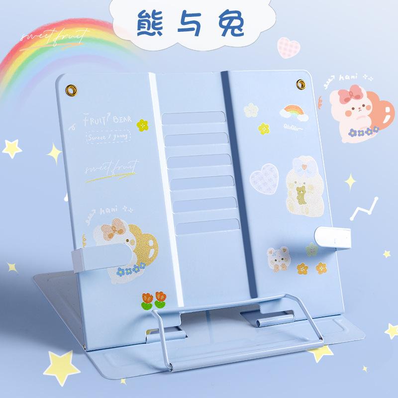 Портативный стопор для книг, подставка для чтения, держатель для книг, металлическая регулируемая подставка для книг для студентов, складной детский письменный кронштейн для использования в офисе