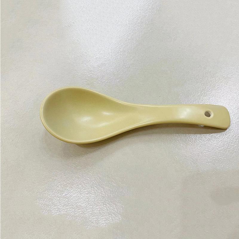 Набор посуды Morandi Bear Тарелка для овощей Пиала для риса Ложка Тарелка для западной кухни Керамическая посуда Комбинация миски и палочек для еды