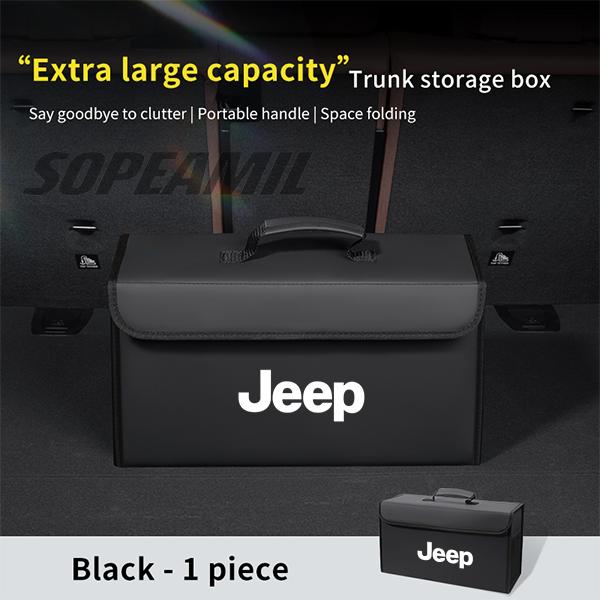 EPY1 Car Trunk Organizing And Storage Box For Jeep Cherokee Compass Patriot Renegade Trail-Hawk Wrangler JK TJ SRT Auto Accessories