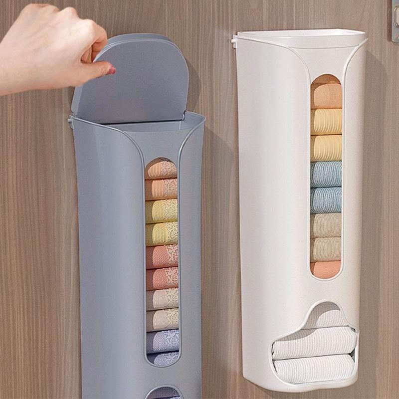 Kitchen Plastic Bag Holder Organizer Wall Hanging Garbage Bag Storage Box Bathroom Trash Bag Bucket Dispenser Kitchen Accessory